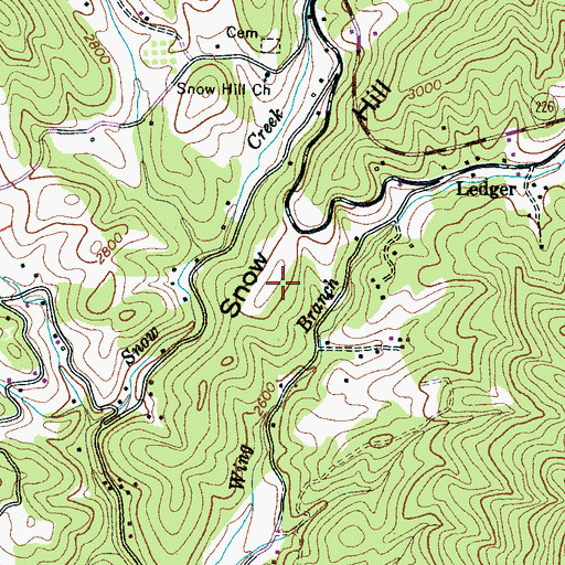 Topographic Map of Snow Hill, NC