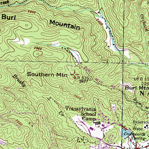 Topographic Map of Southern Mountain, NC