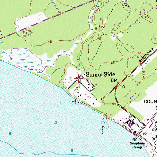 Topographic Map of Sunny Side, NC