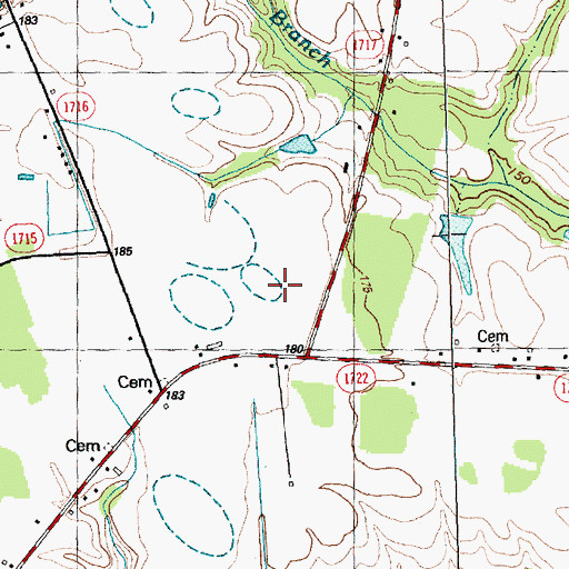 Topographic Map of Suttentown, NC