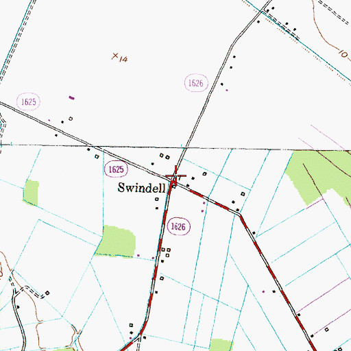 Topographic Map of Swindell, NC