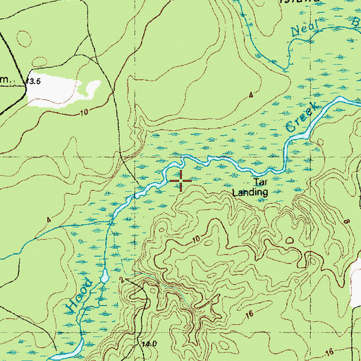 Topographic Map of Tar Landing, NC