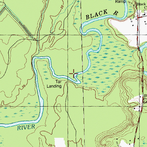 Topographic Map of Tar Landing, NC