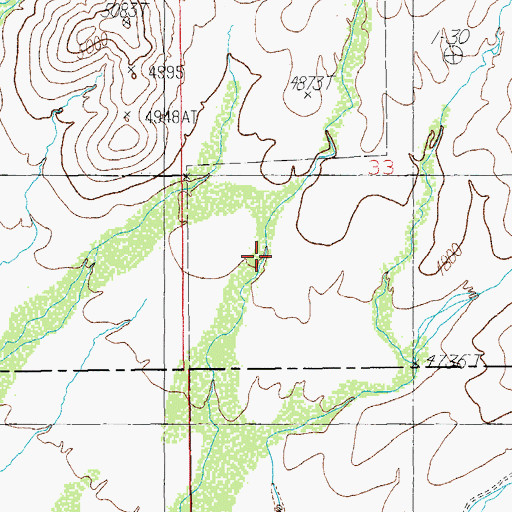 Topographic Map of Reservoir Canyon, AZ