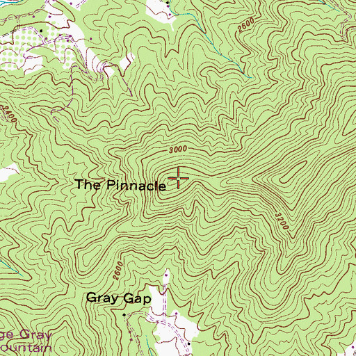 Topographic Map of The Pinnacle, NC