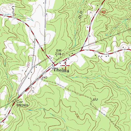 Topographic Map of Thelma, NC