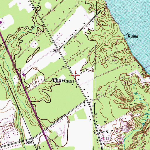 Topographic Map of Thurman, NC