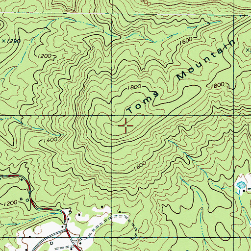 Topographic Map of Toms Mountain, NC