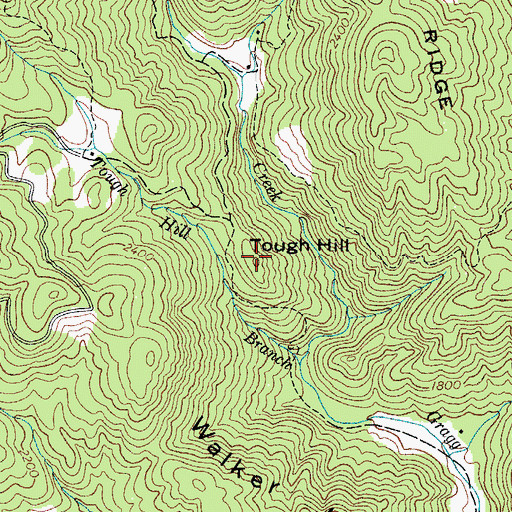 Topographic Map of Tough Hill, NC