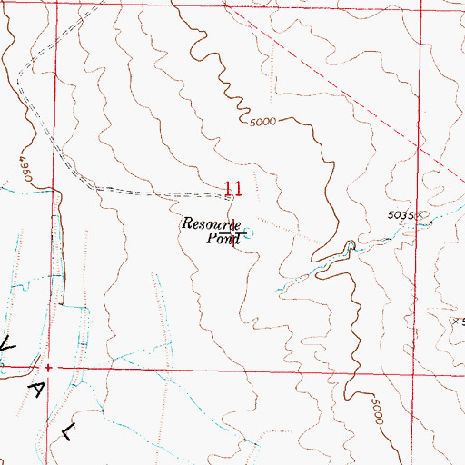 Topographic Map of Resource Pond, AZ