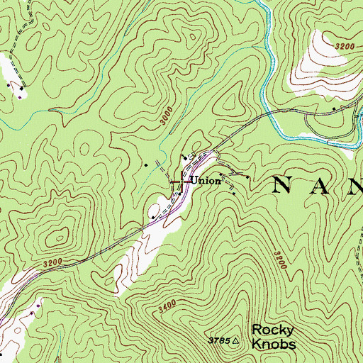 Topographic Map of Union, NC