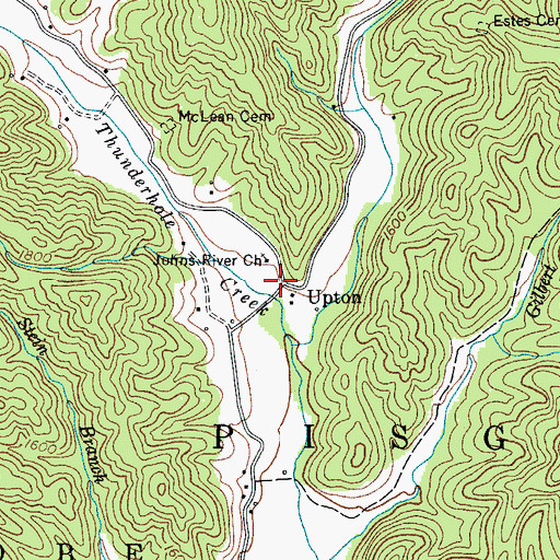 Topographic Map of Upton, NC