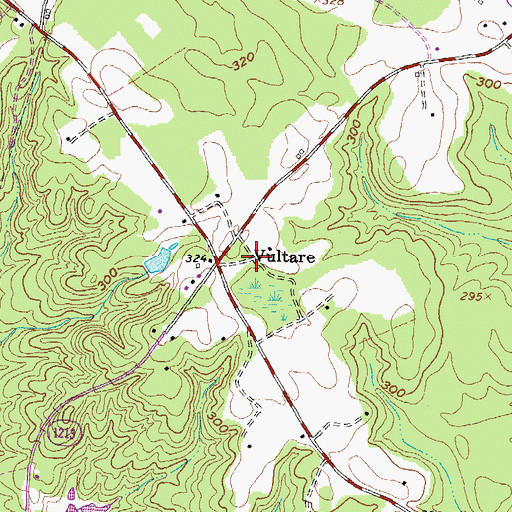 Topographic Map of Vultare, NC