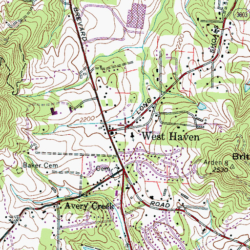Topographic Map of West Haven, NC