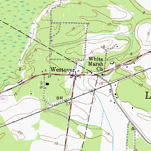 Topographic Map of Westover, NC