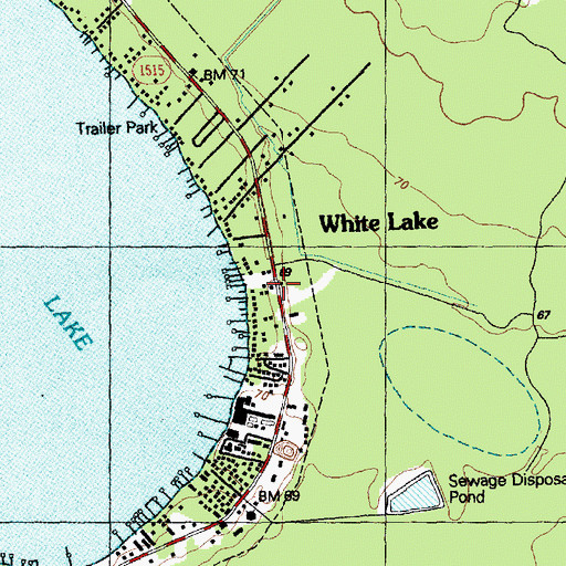 Topographic Map of White Lake, NC
