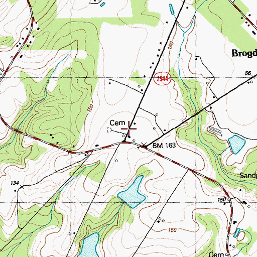 Topographic Map of Whitley Place, NC