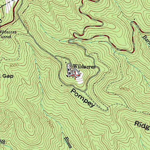 Topographic Map of Wildacres, NC