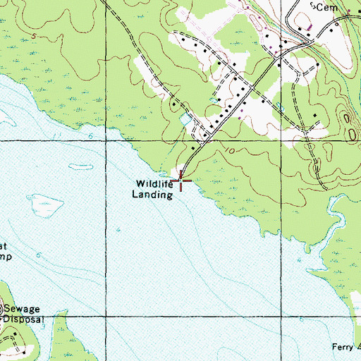 Topographic Map of Wildlife Landing, NC