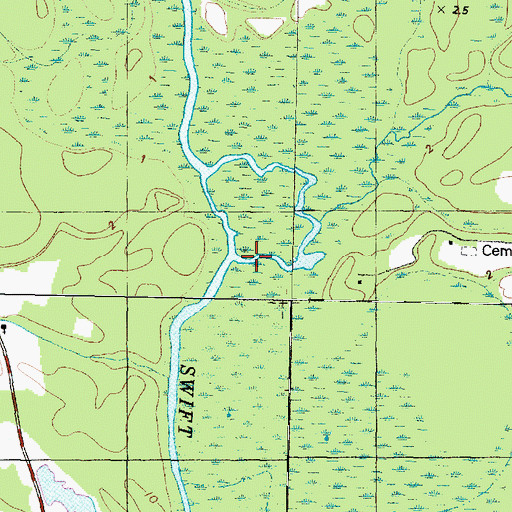 Topographic Map of Wilkes Landing, NC