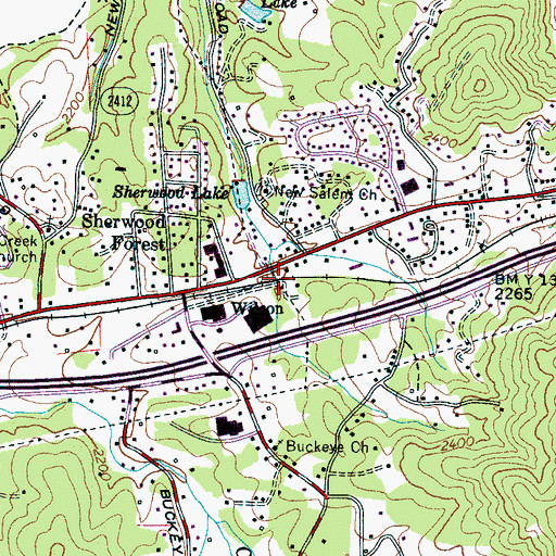 Topographic Map of Wilson, NC