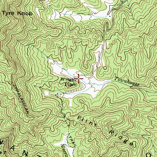 Topographic Map of Wright Place, NC