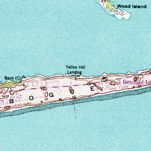 Topographic Map of Yellow Hill Landing, NC