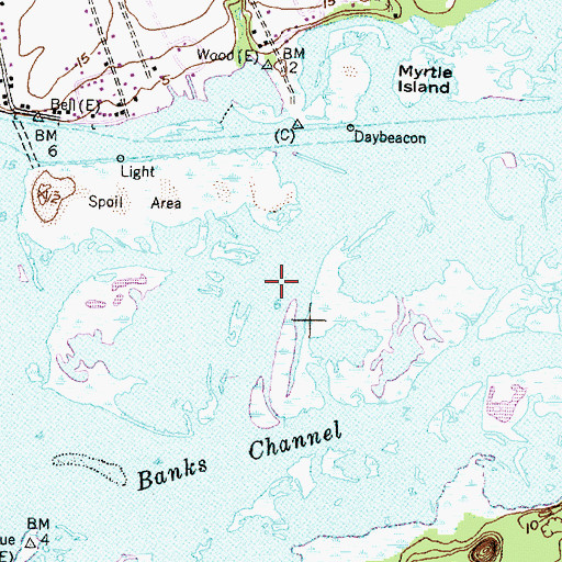 Topographic Map of Burthen Channel, NC