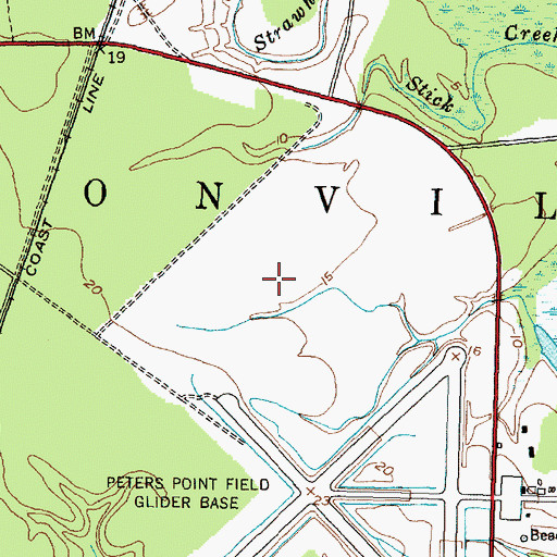 Topographic Map of New River Marine Corps Air Station /H/ /McCutcheon Field, NC