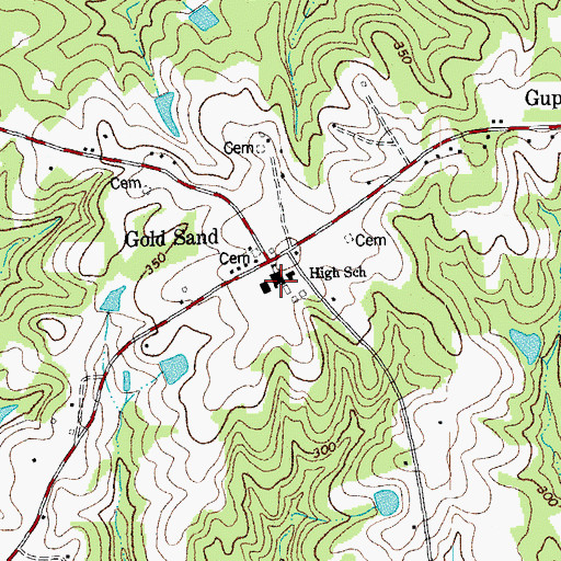Topographic Map of Gold Sand Middle School, NC