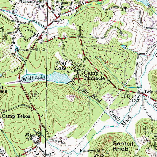 Topographic Map of Camarian Estates, NC