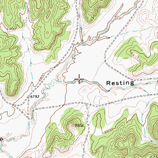 Topographic Map of Resting Cattle Valley, AZ