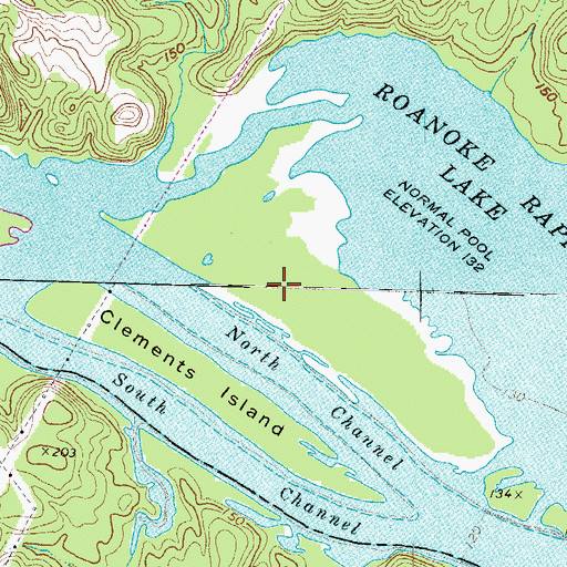 Topographic Map of Baker Island, NC