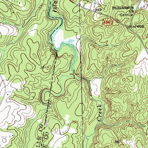 Topographic Map of Gills Creek, NC