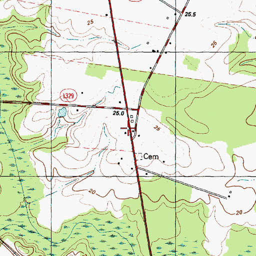 Topographic Map of Conoho, NC