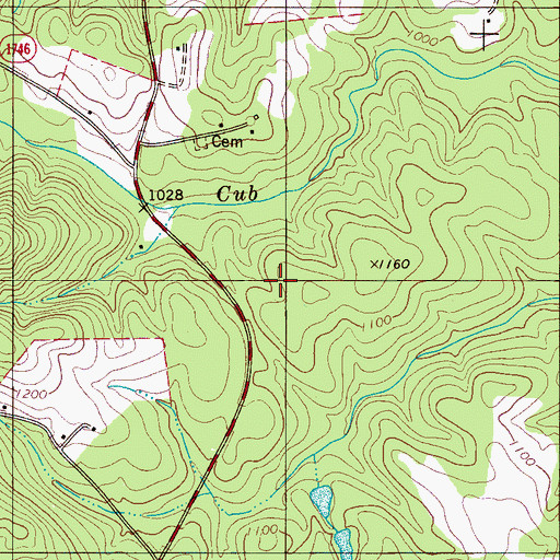 Topographic Map of Duncans Creek, NC