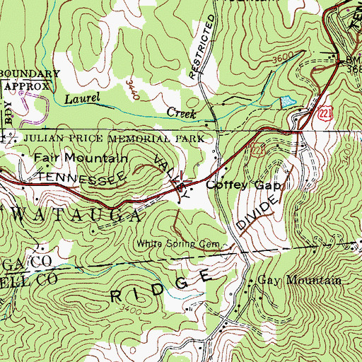 Topographic Map of Kelsey, NC