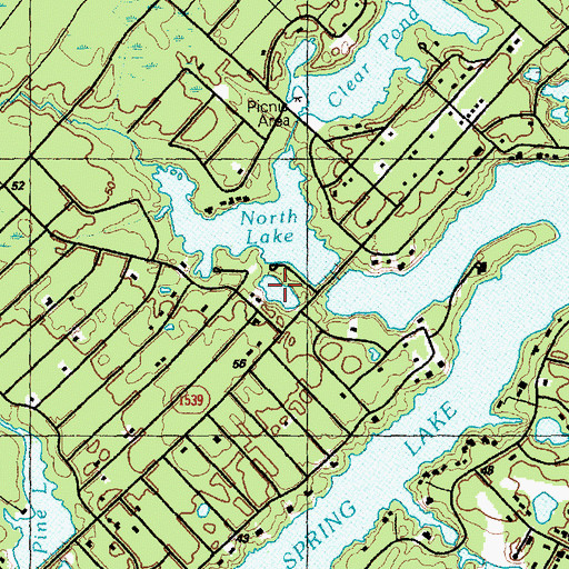 Topographic Map of Crystal Lake, NC