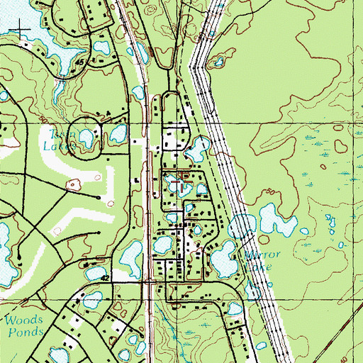 Topographic Map of Lake Marsh, NC