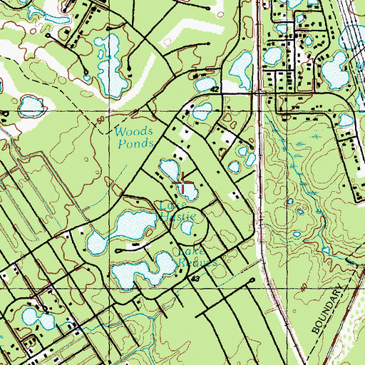 Topographic Map of Lake Middleton, NC