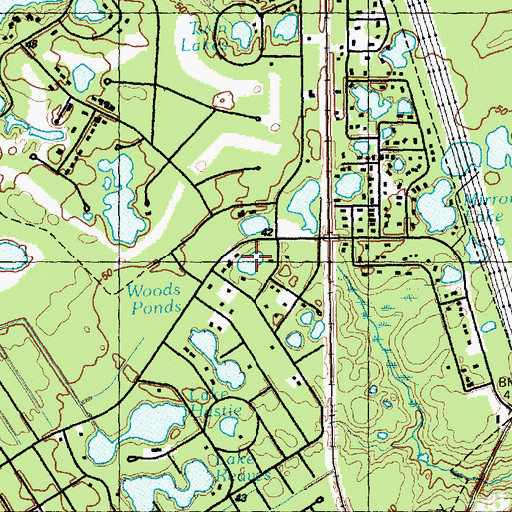 Topographic Map of Paradise Lake, NC