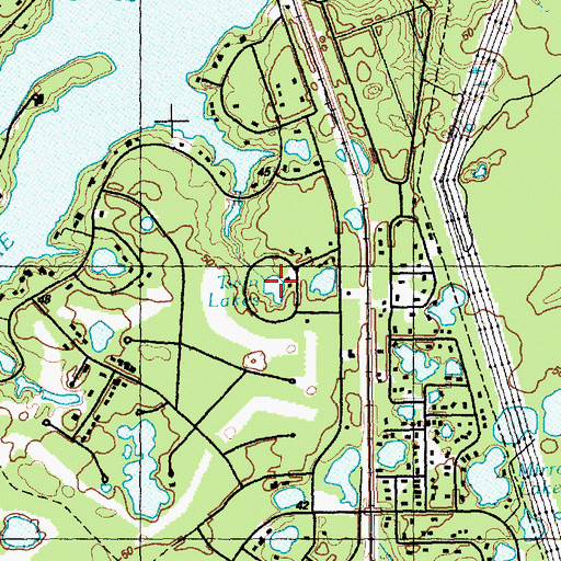 Topographic Map of Shadow Lake, NC