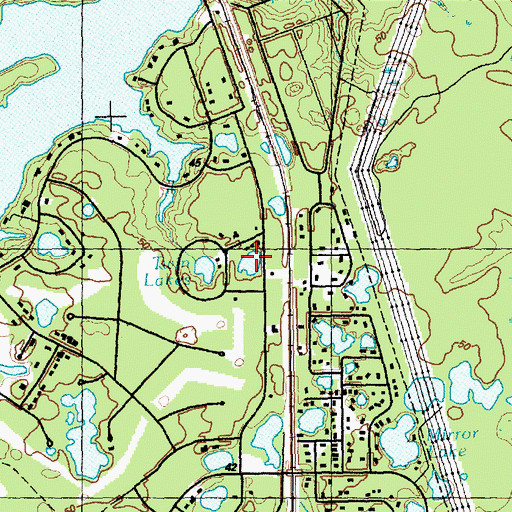 Topographic Map of Silver Lake, NC