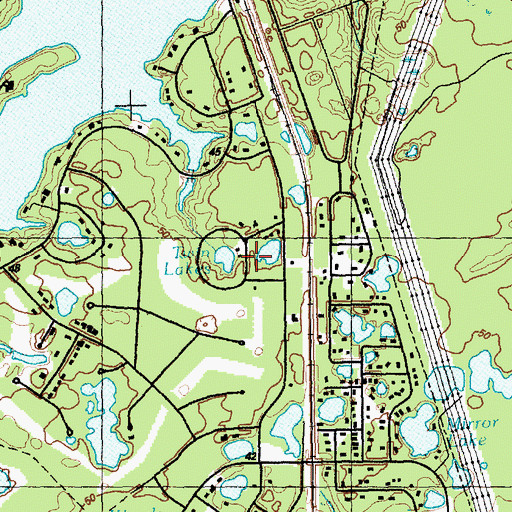 Topographic Map of Twin Lakes, NC