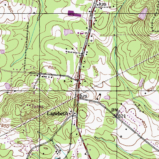 Topographic Map of Light, NC
