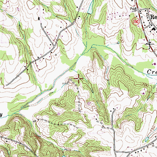 Topographic Map of Old Mill, NC