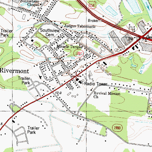 Topographic Map of Dupreeville, NC