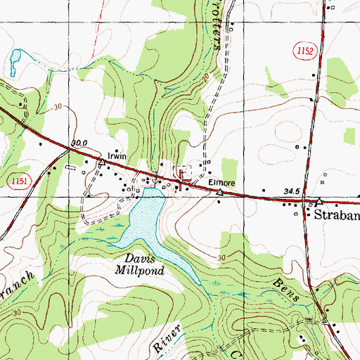 Topographic Map of Holy Innocence Church, NC