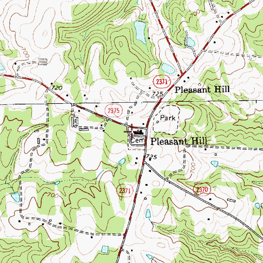 Topographic Map of Pleasant Hill Church, NC