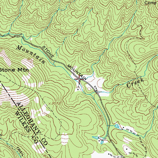 Topographic Map of Miles, NC